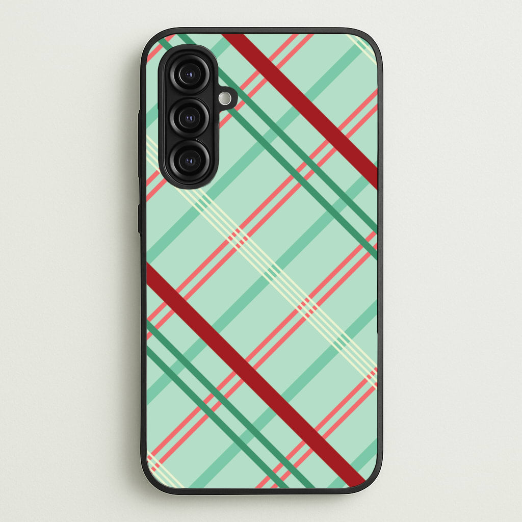 Pastel Tartan Christmas Pattern Galaxy A16 Case