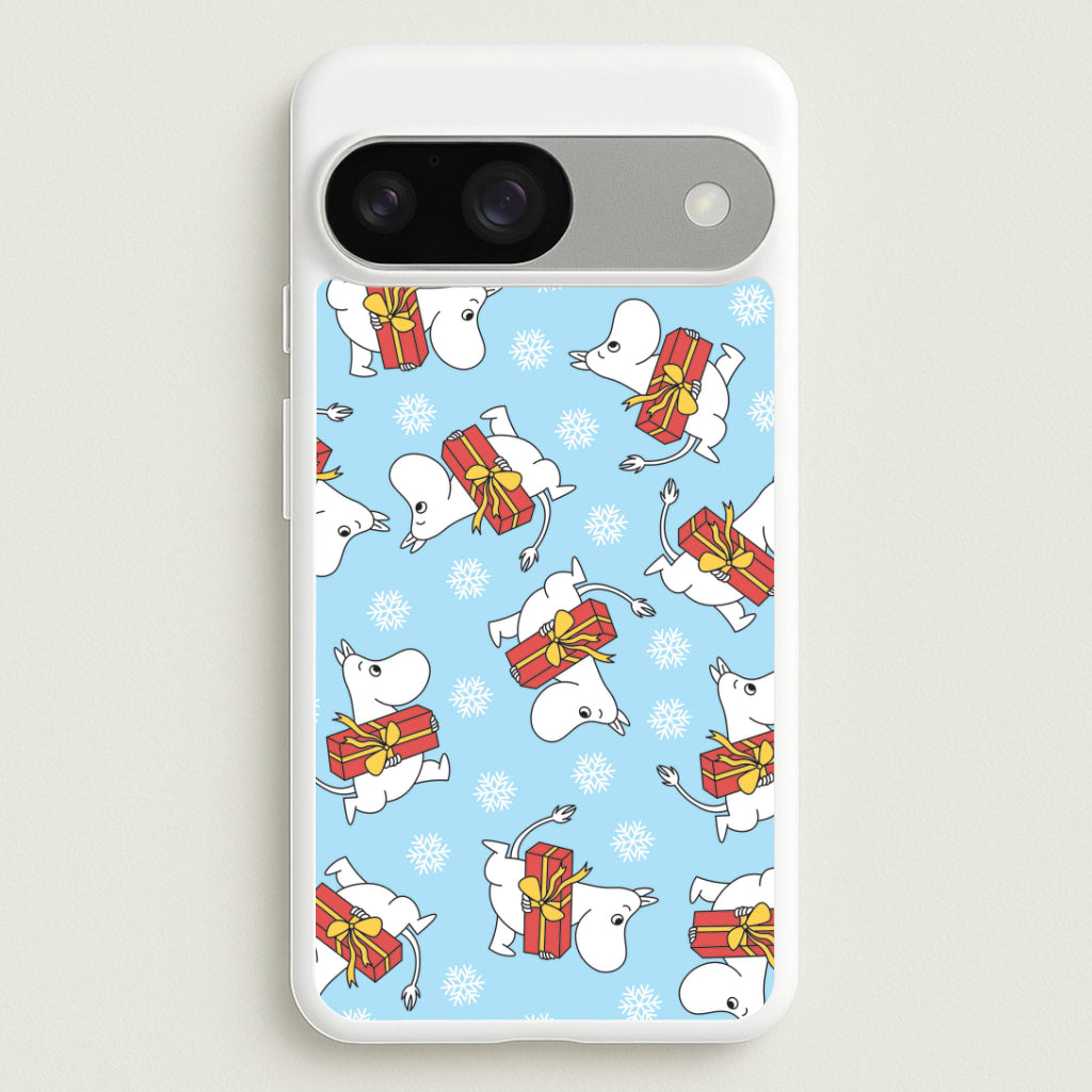 Present And Snowflakes Moom Pattern Google Pixel 9 / 9 Pro Case