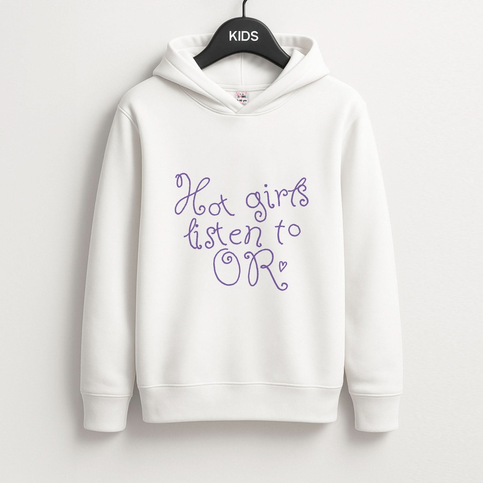 Hot Girls Listen To OR Kids Hoodie