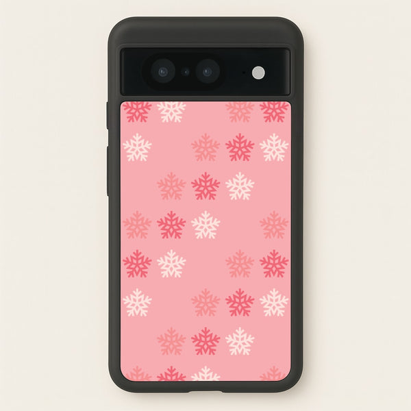Red Slowflakes Christmas Pattern Google Pixel 8 Case