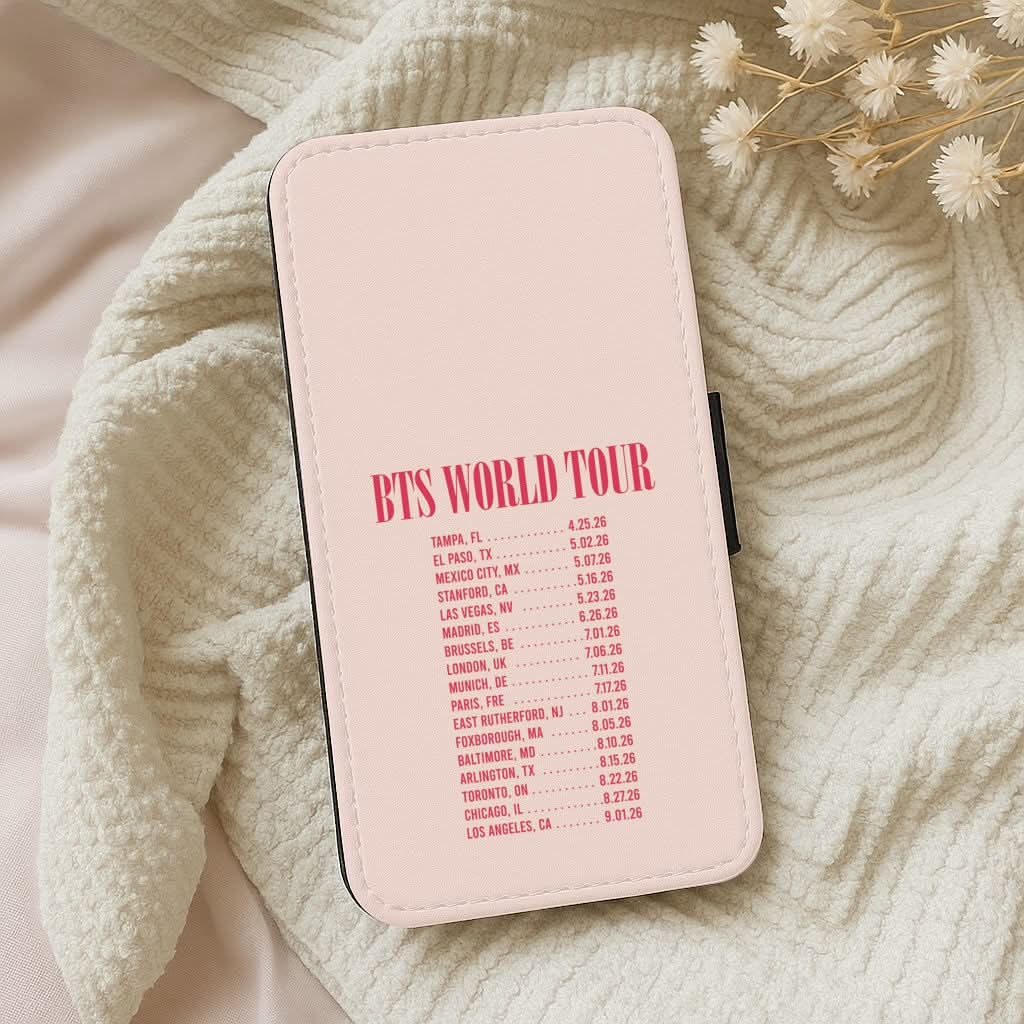 K-Pop Band World Tour List 2026 Leather Phone Case