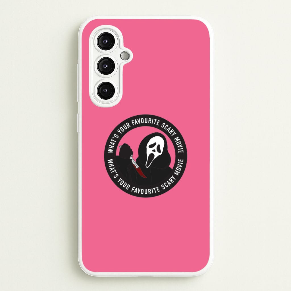 What's Your Favourite Scary Movie Badge Galaxy A14 Case