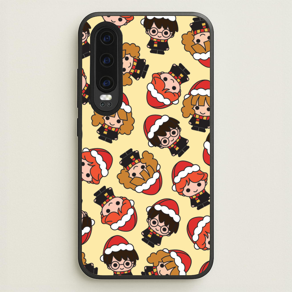 Wizards With Christmas Hats Pattern Huawei P30 Case