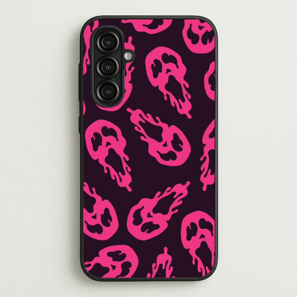 Trippy Ghost Face Pattern Galaxy A16 Case