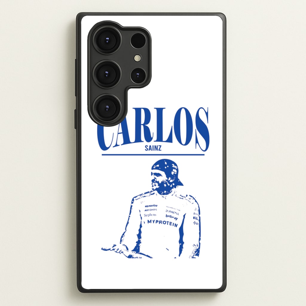 Carlos White And Blue Galaxy S25 Ultra Case