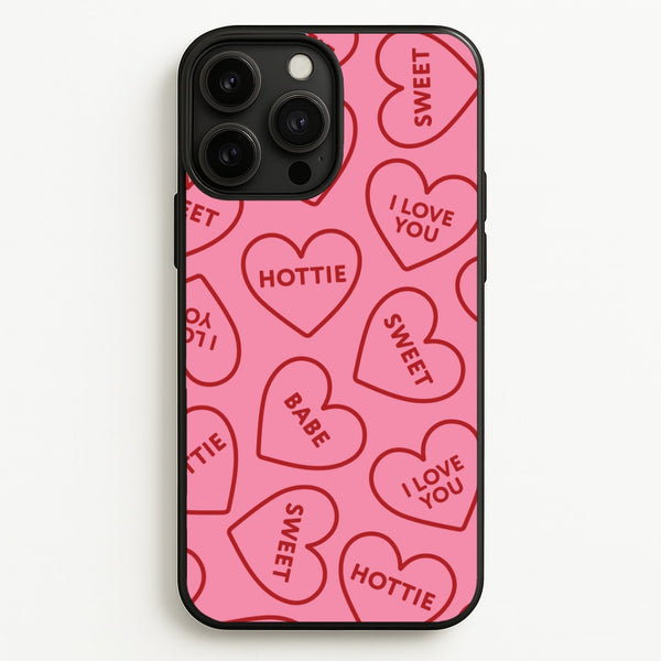 Quote Love Hearts Pattern iPhone 13 Pro Case