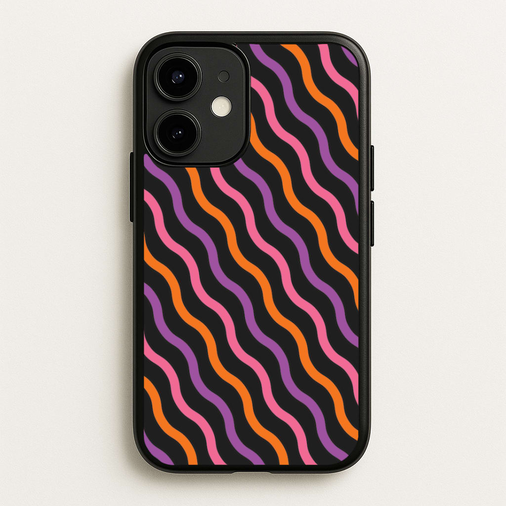 Wavy Abstract Halloween Pattern iPhone 12 Mini Case
