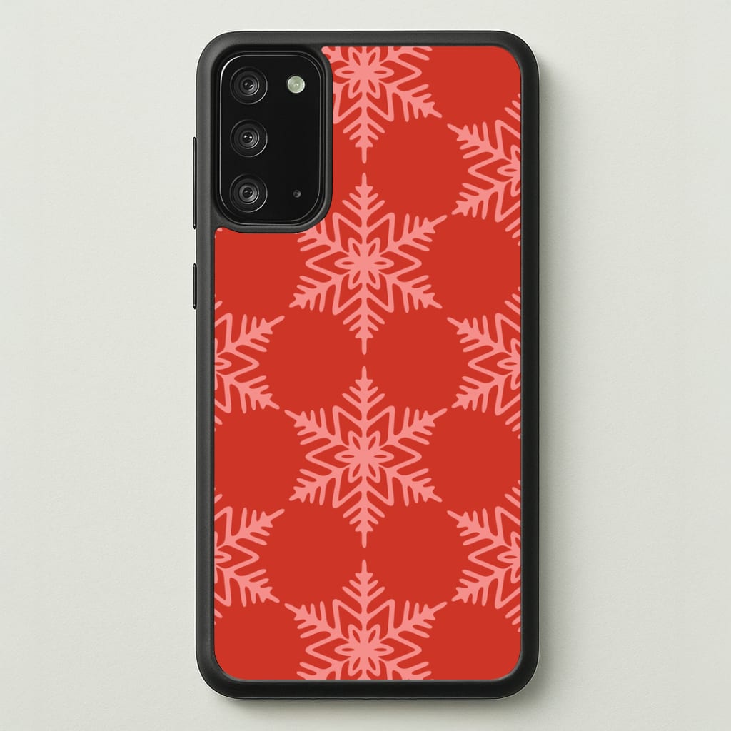 Red Giant Snowflakes Christmas Pattern Galaxy Note 20 Case
