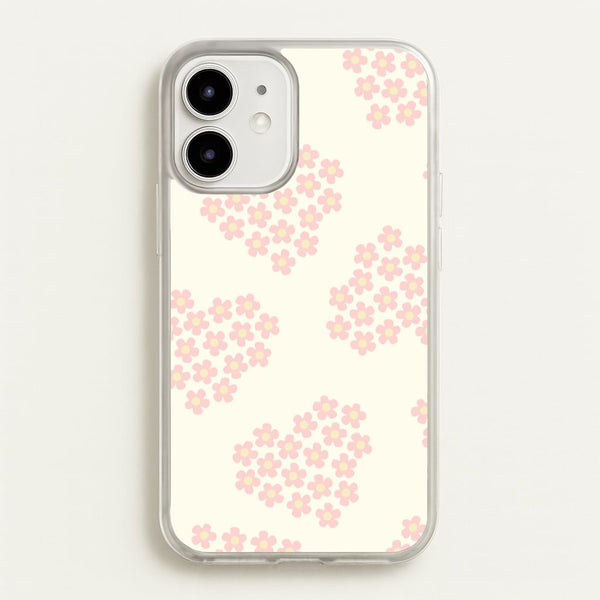 Flower Hearts Pattern iPhone 12 / 12 Pro Case