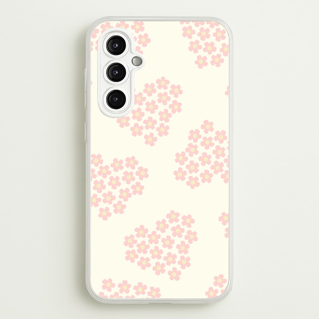 Flower Hearts Pattern Galaxy A14 Case