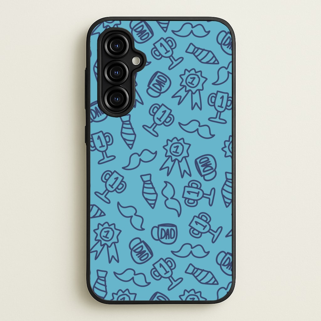 Dad Doodles Pattern Galaxy A54 Case