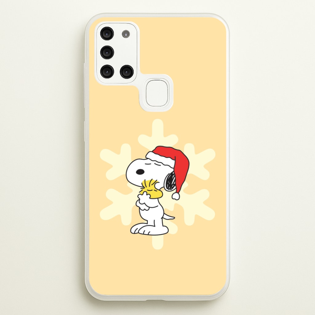 Christmas Cartoon Beagle And Bird Galaxy A21s Case