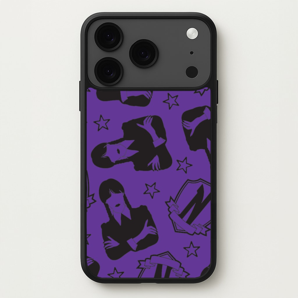 Wednesday Pattern iPhone 17 Pro Max Case