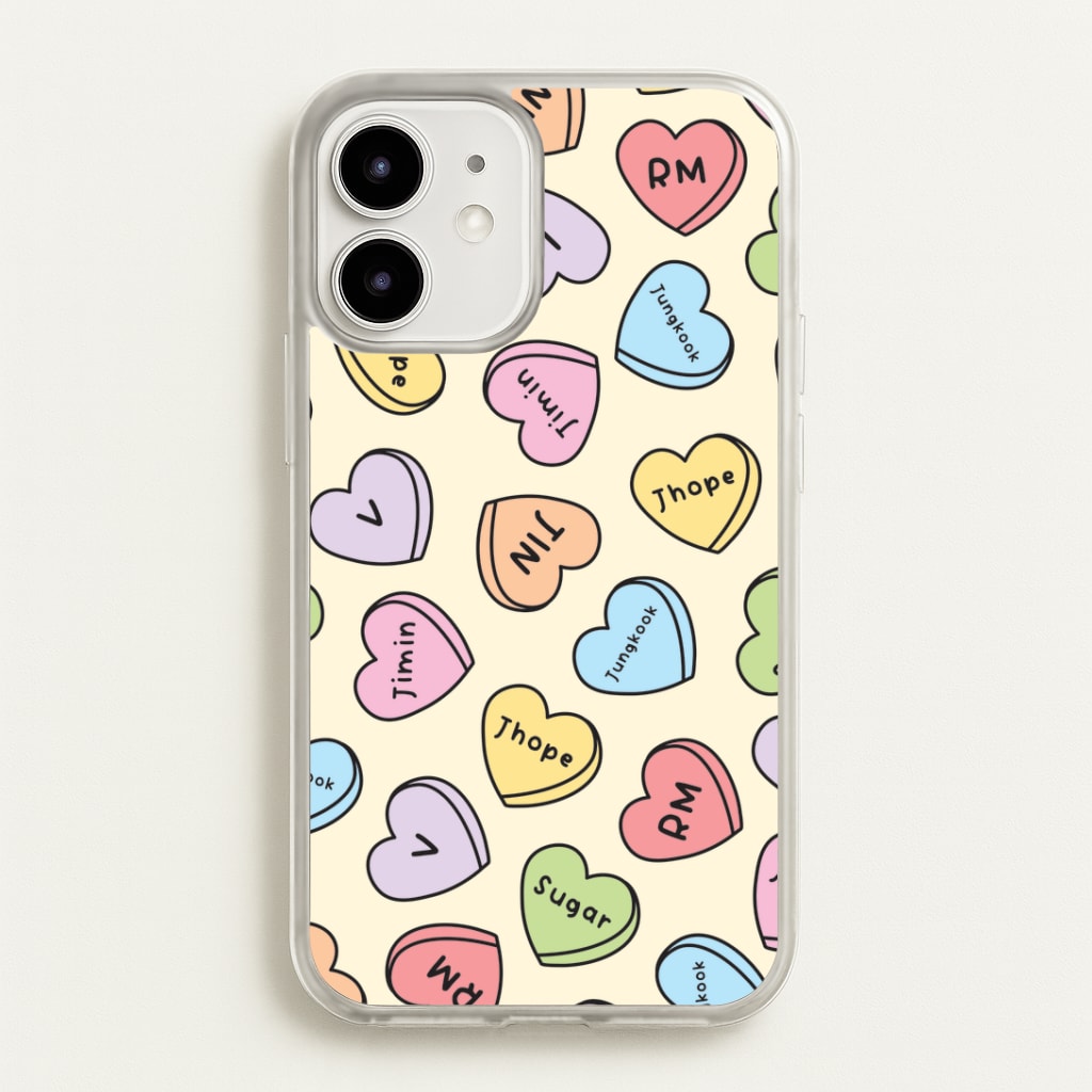 K-Pop Band Members Love Hearts Pattern iPhone 12 Mini Case