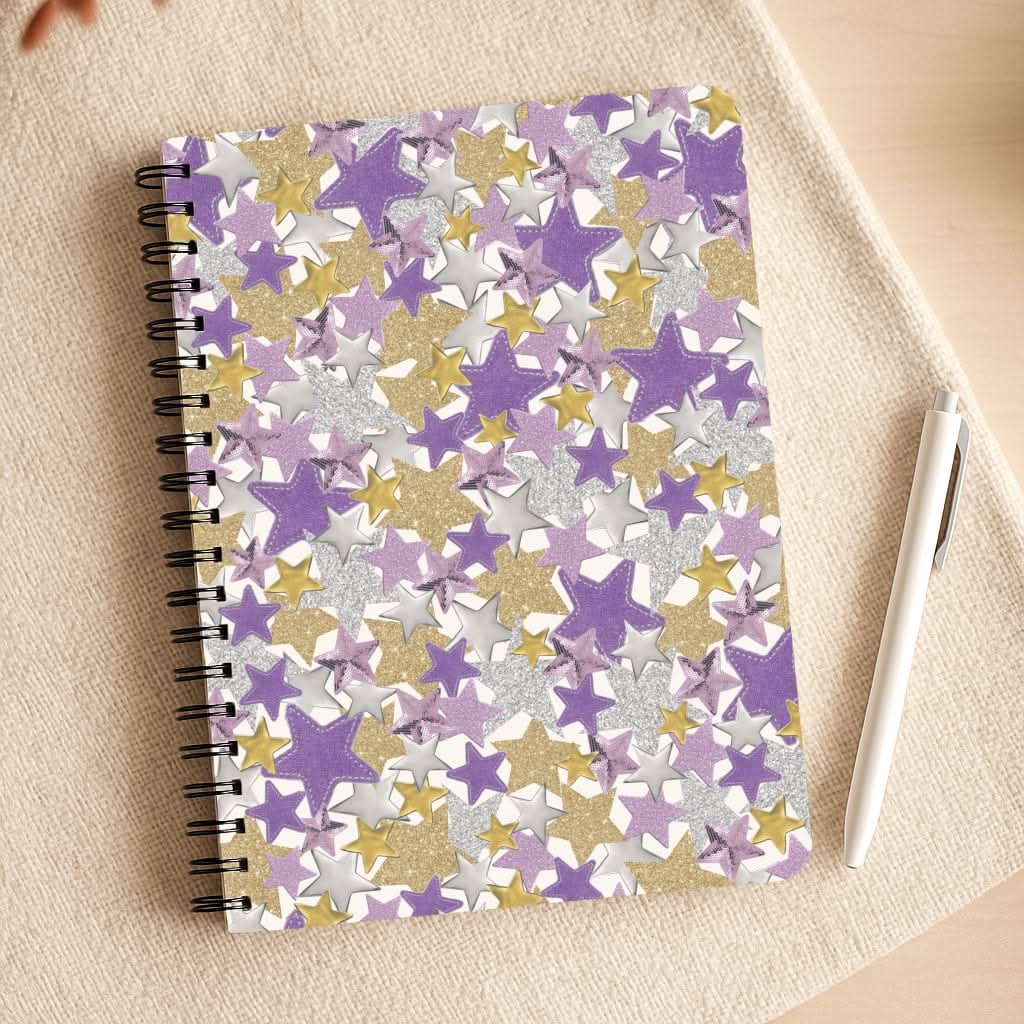 Mauve Stars Collage Notepad