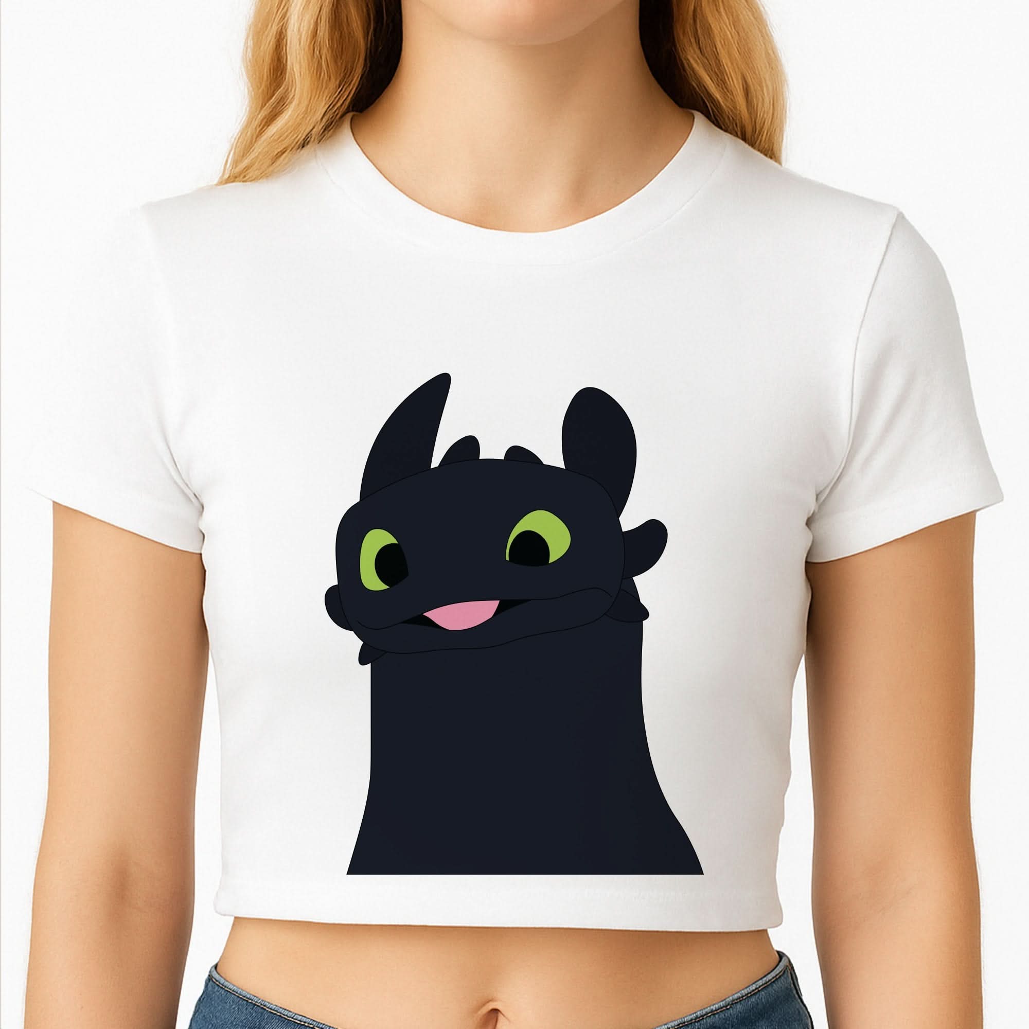 Black Fury Dragon Crop Top