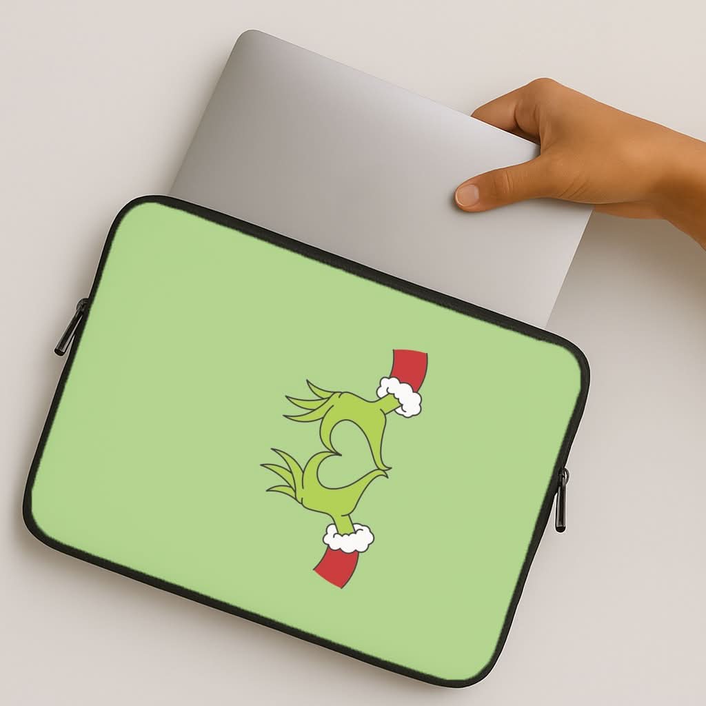 Christmas Green Heart MacBook Cover