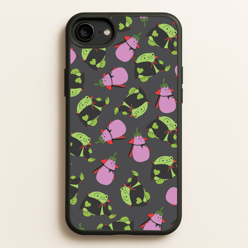 Vampire Frogs And Vegetables Pattern - Halloween iPhone 6 / 7 / 8 / SE Case