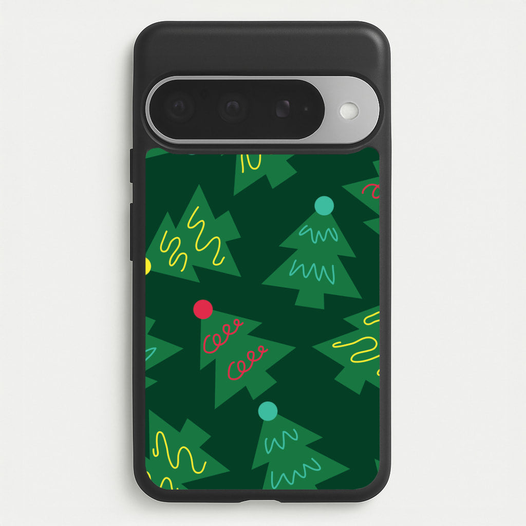 Abstract Christmas Trees Pattern Google Pixel 10 Pro XL Case