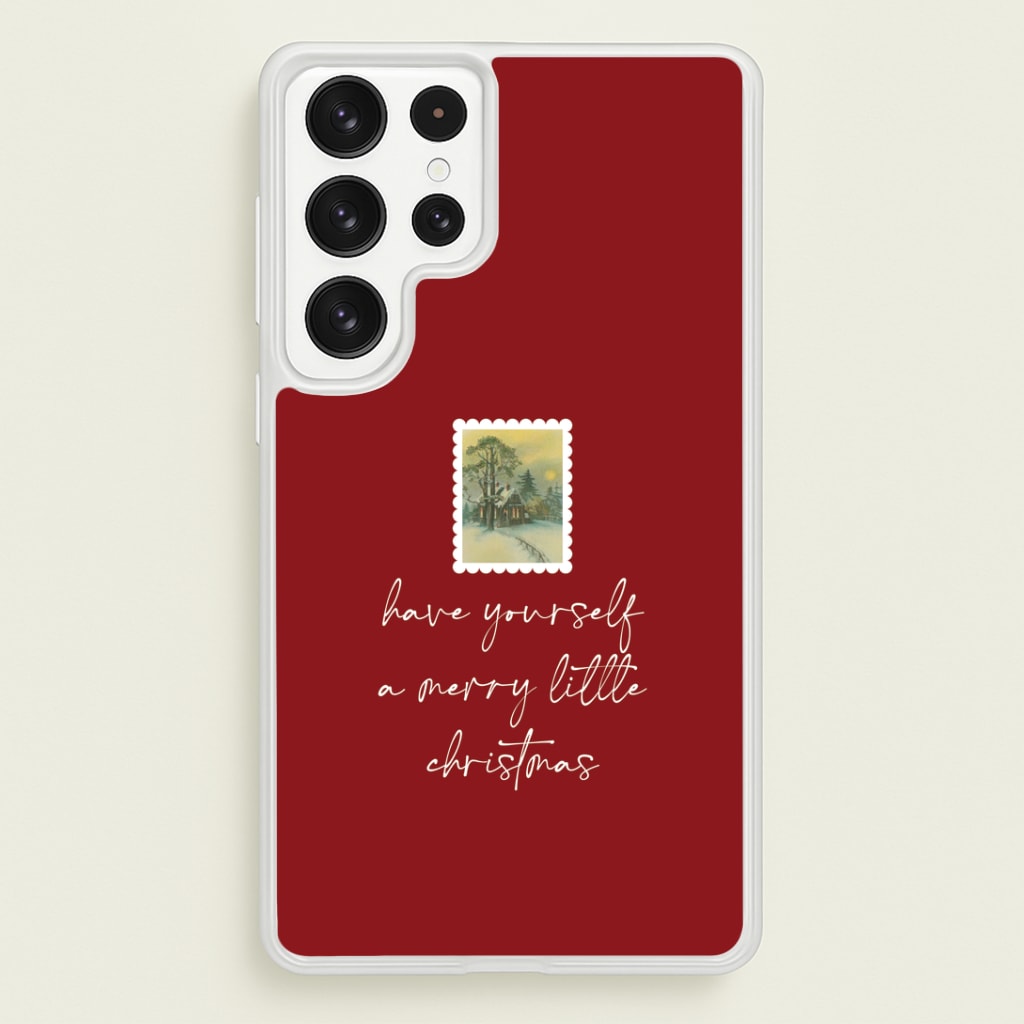 A Merry Little Christmas Stamp Galaxy S22 Ultra Case