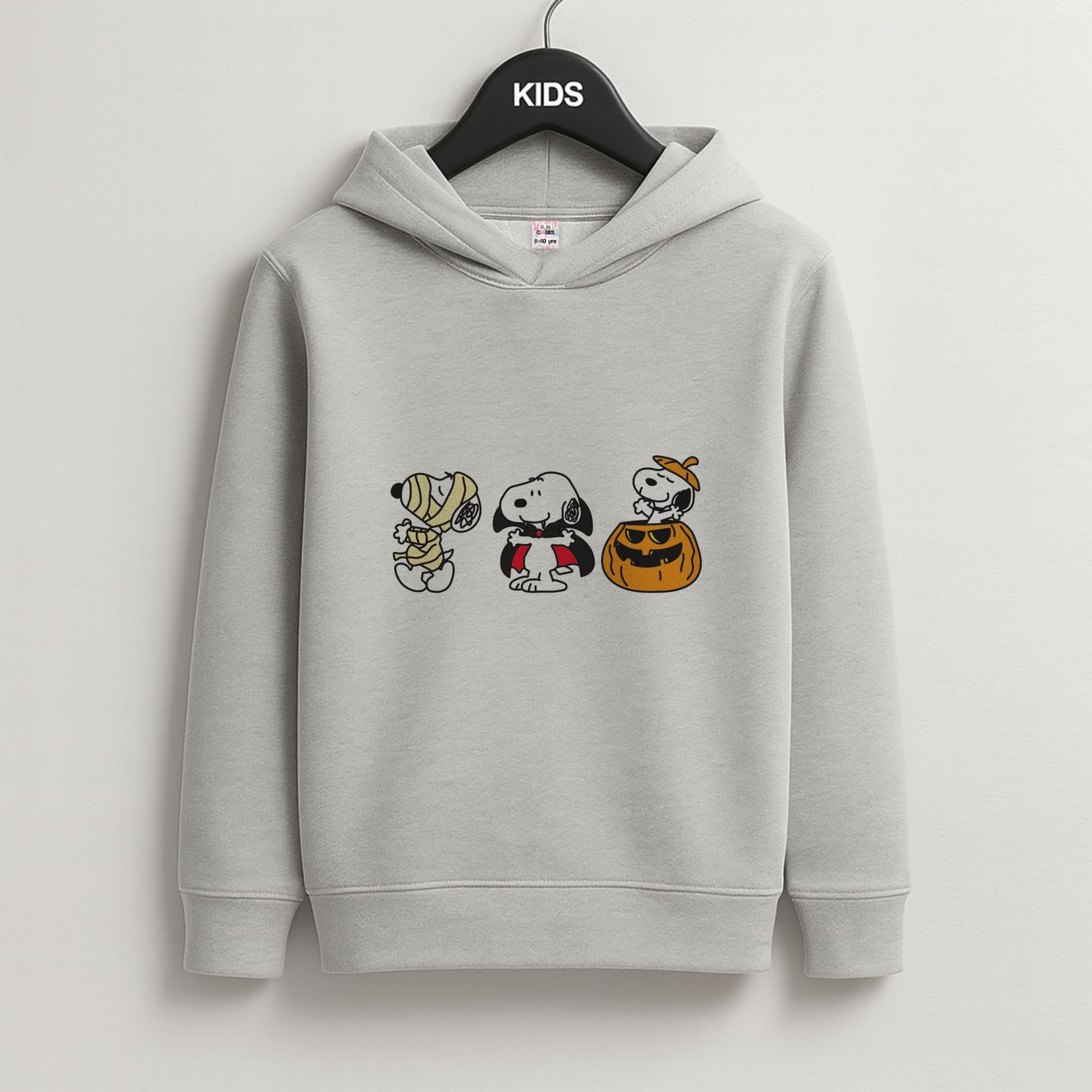 Cartoon Beagle Halloween Costumes Grey Kids Hoodie