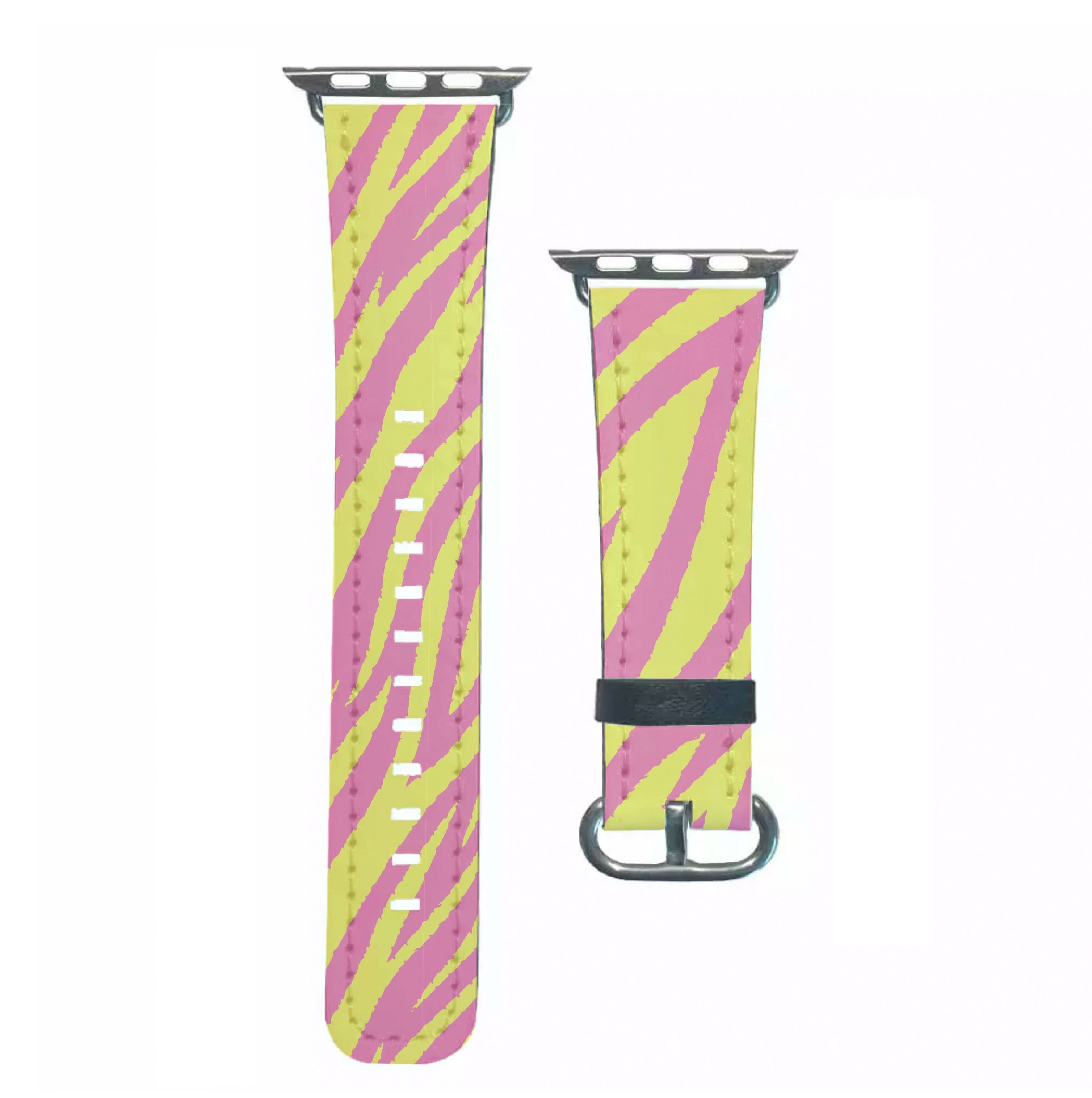 Neon Zebra Print Apple Watch Strap