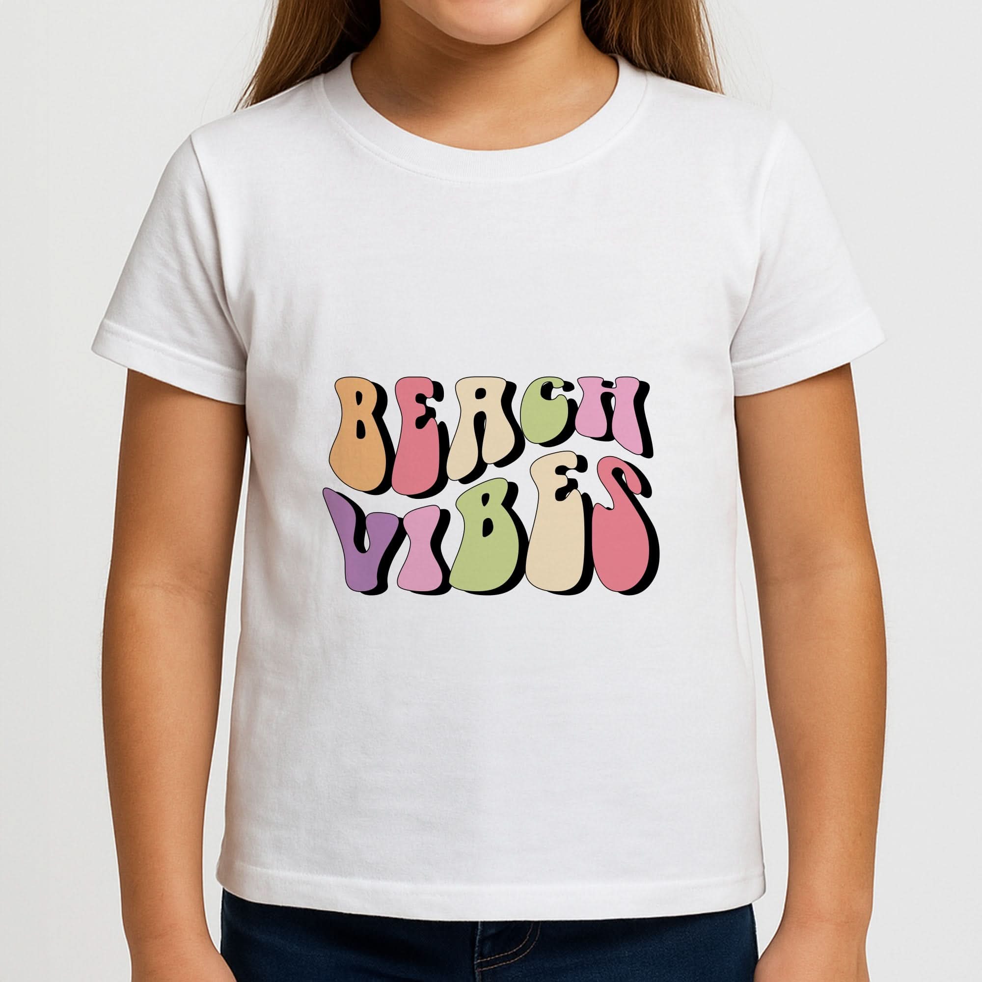 Pastel Beach Vibes Girls T-Shirt