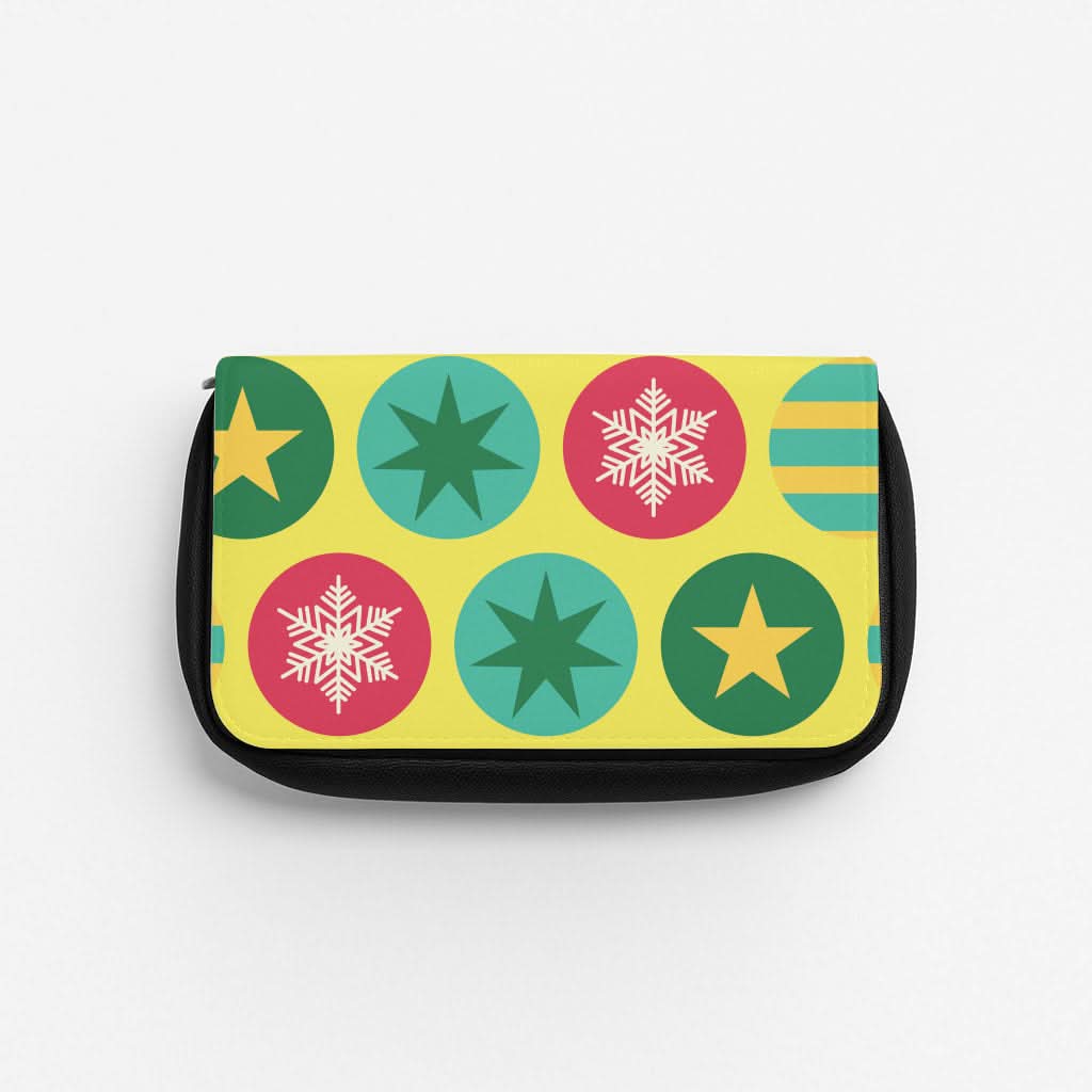 Colourful Abstract Baubles Christmas Pattern Pencil Case