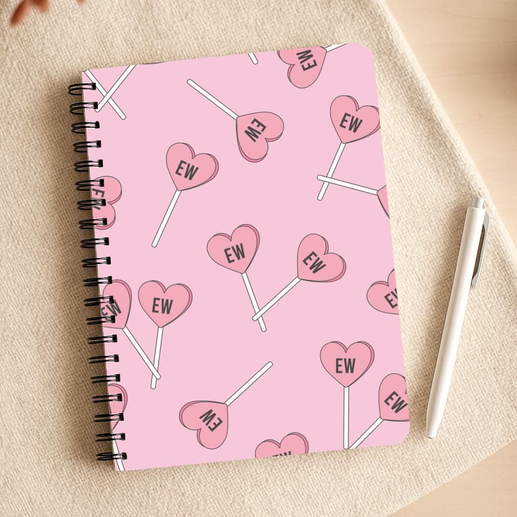 Ew Love Heart Lolipops Pattern Notepad