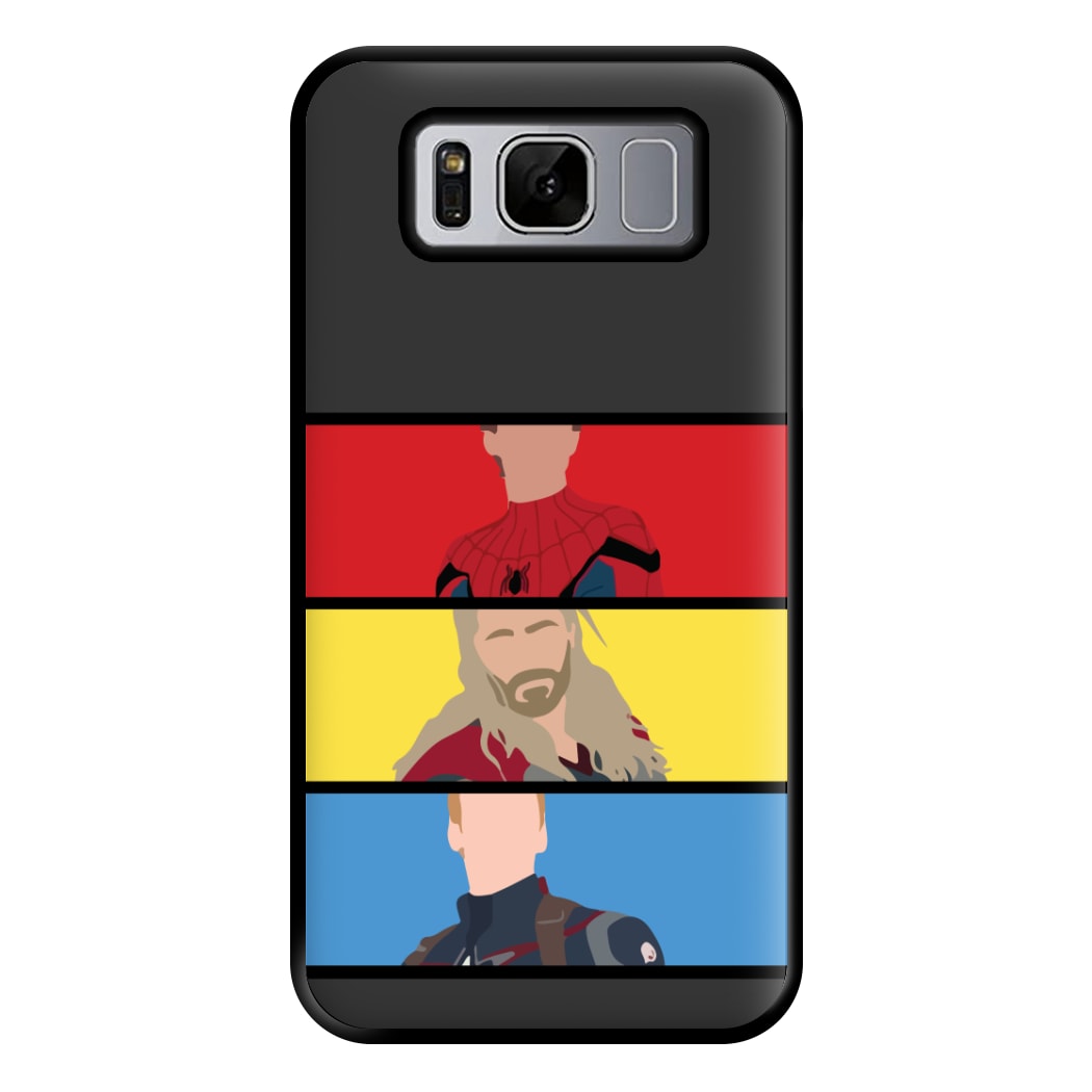 Superhero Team Red, Yellow And Blue Galaxy S8 Plus Case