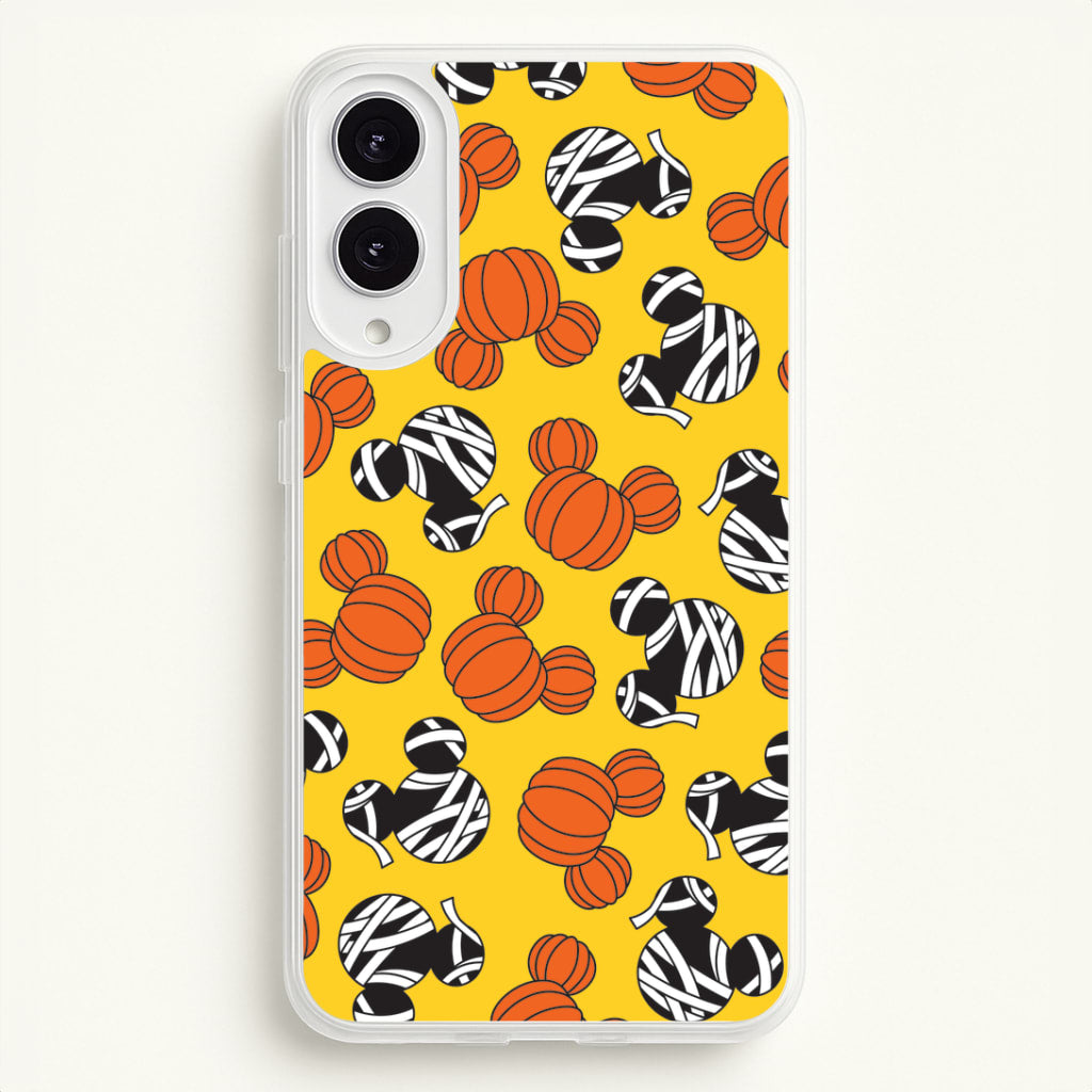 Pumpkin And Mummy Mouse Pattern Galaxy S25 Edge Case