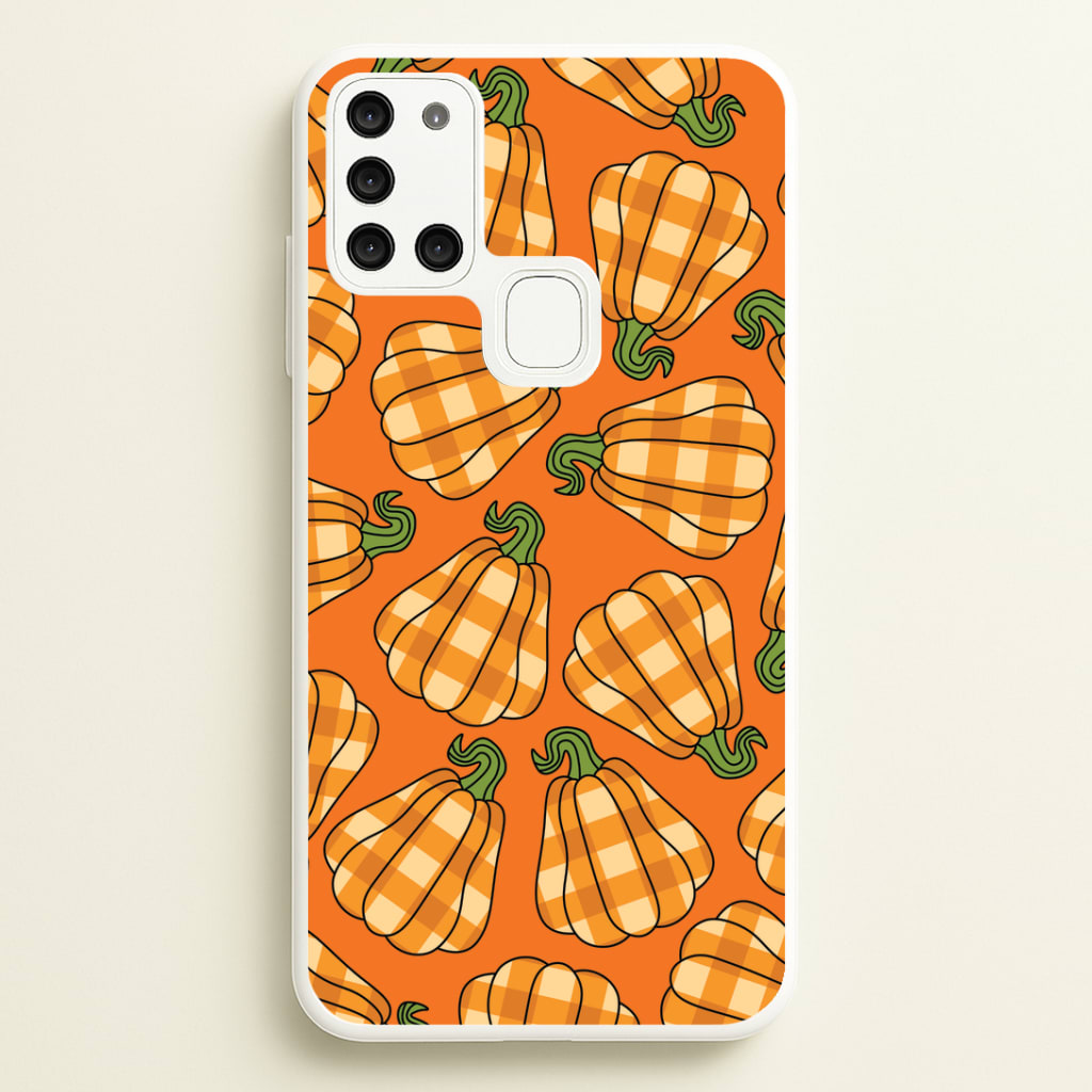 Tartan Pumpkins Pattern Galaxy A21s Case