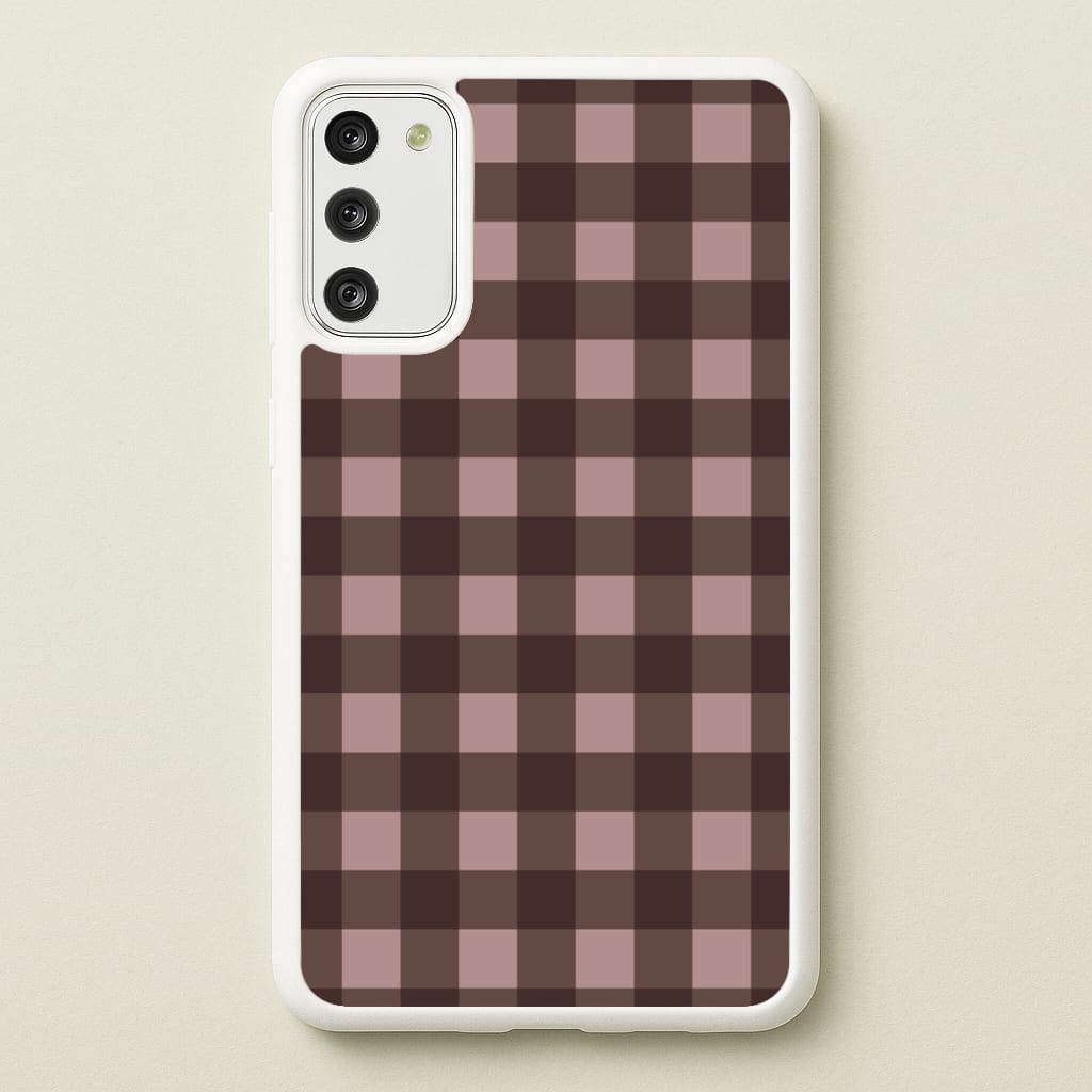 Chocolate Gingham Galaxy S20 Case