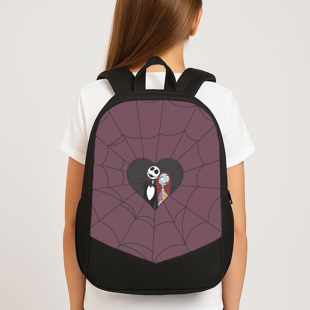 J And S Cobweb Heart School Bag