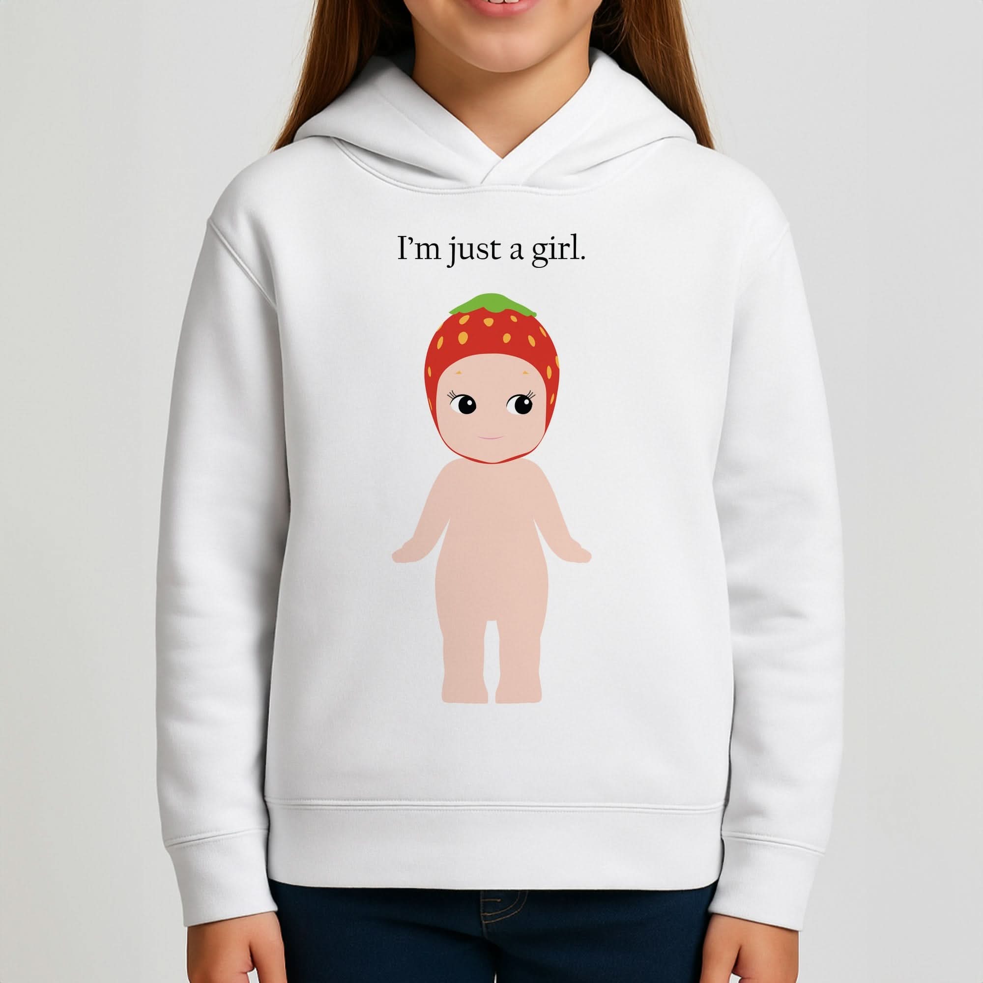 I'm Just A Girl Girls Hoodie