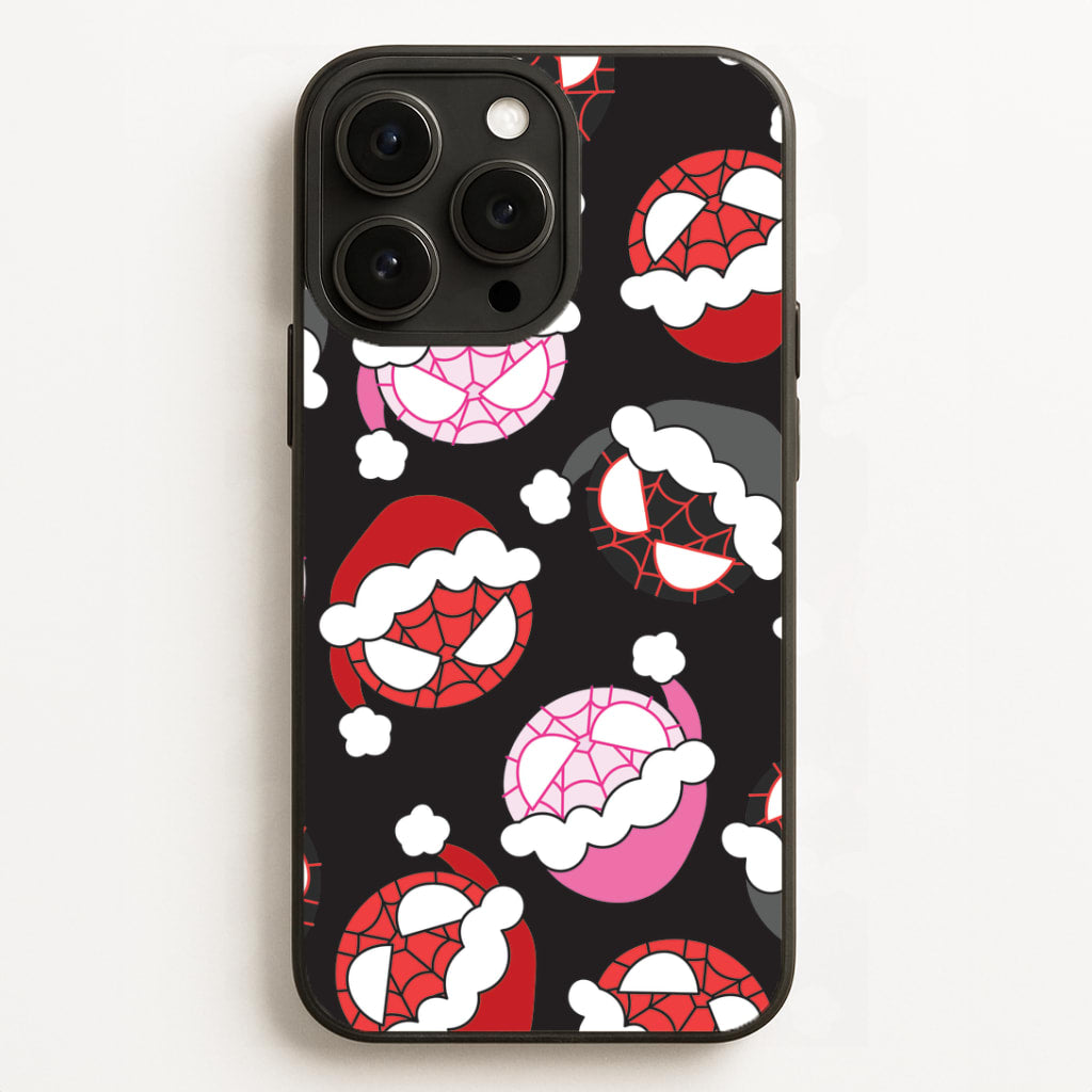 Spider Heroes Christmas Pattern iPhone 16 Pro Max Case