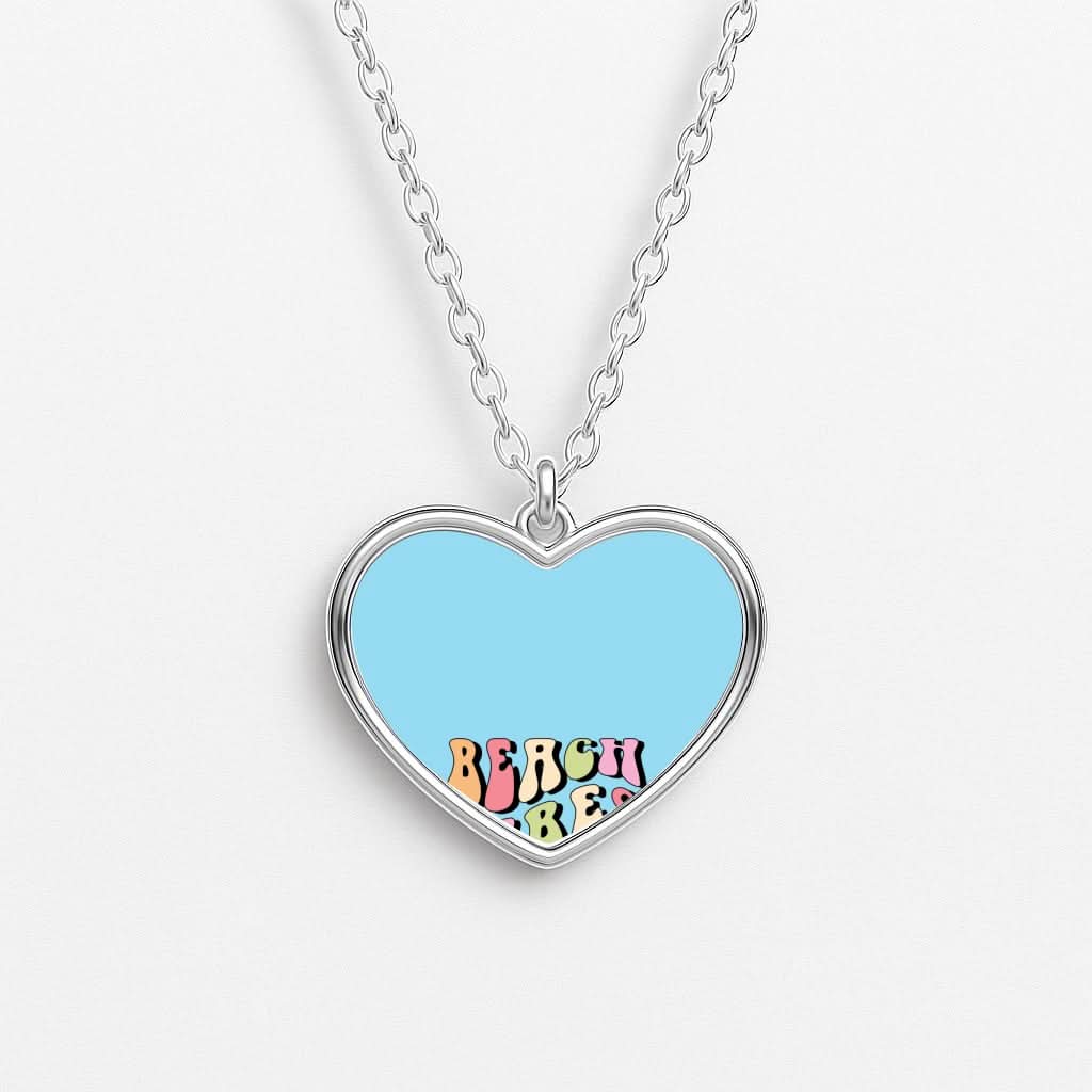Pastel Beach Vibes Heart Necklace