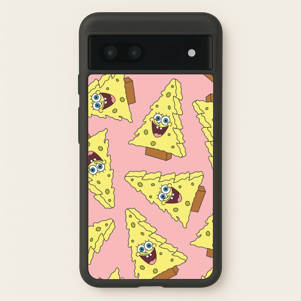 Christmas Tree Cartoon Sponge Pattern Google Pixel 6a Case