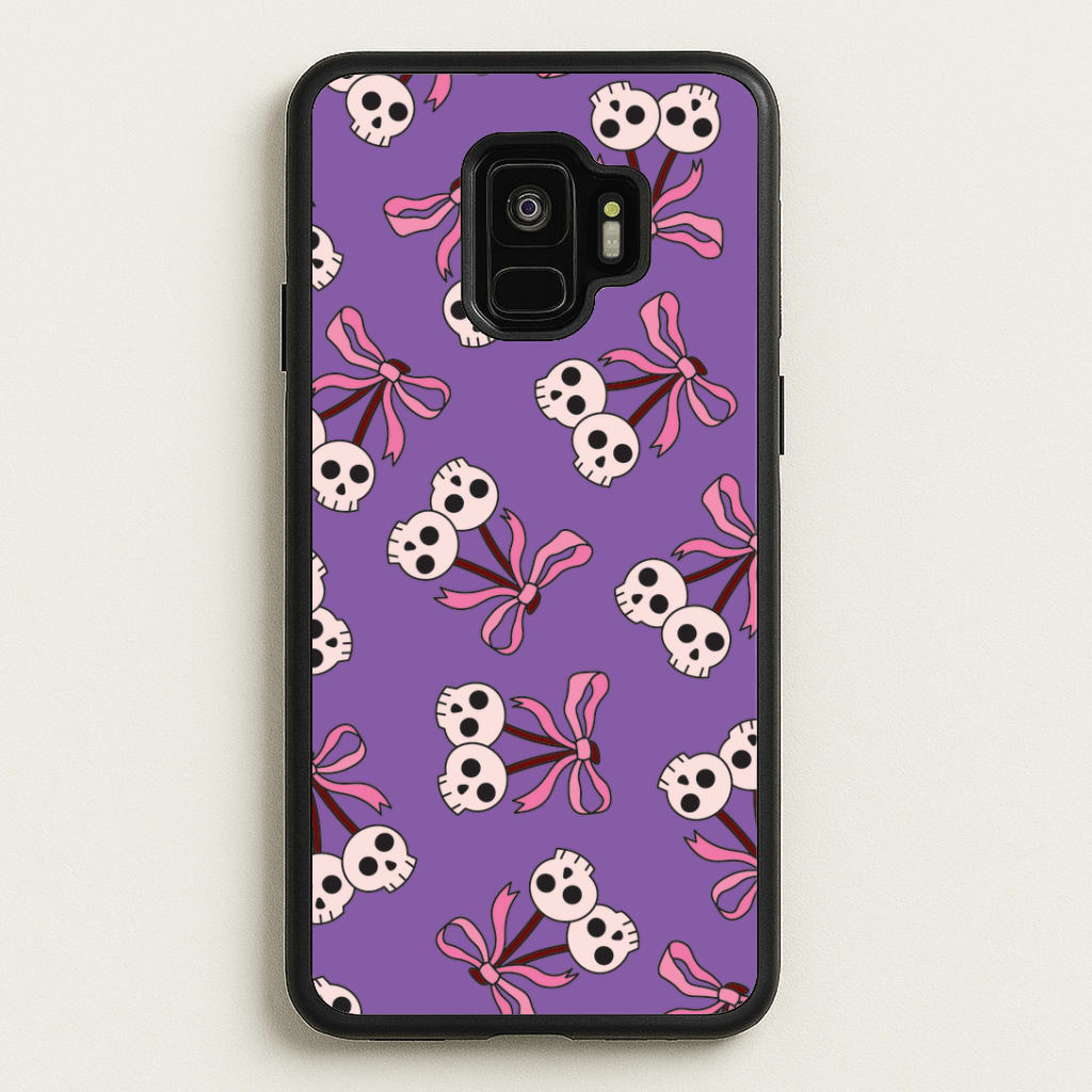 Cherry Skulls Pattern Galaxy S9 Case