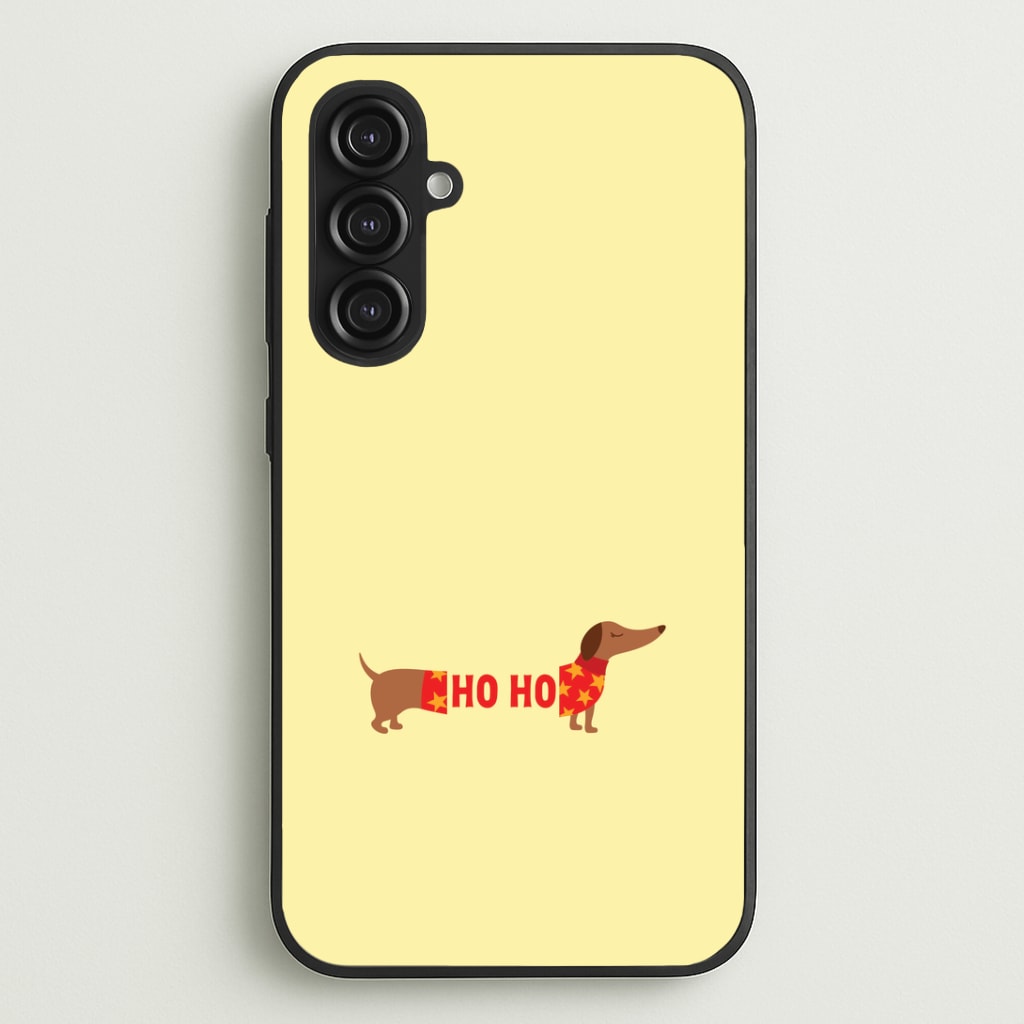 Christmas Jumper Ho Ho Dachshund Galaxy S23FE Case