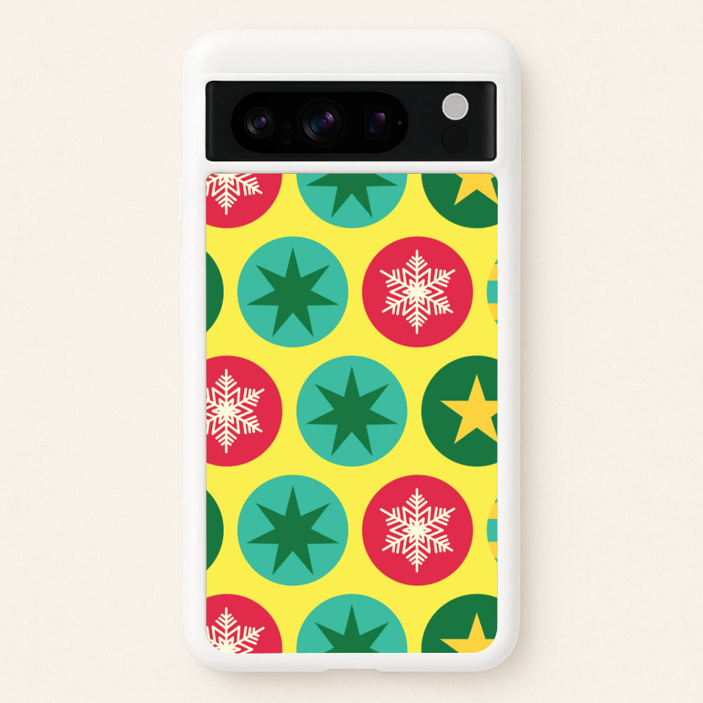 Colourful Abstract Baubles Christmas Pattern Google Pixel 8 Pro Case