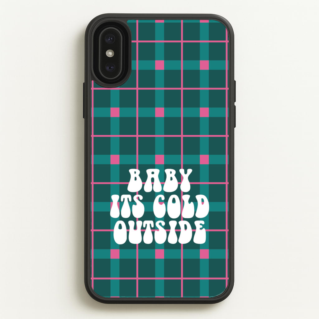 Baby It's Cold Outside Tartan iPhone XS Max Case