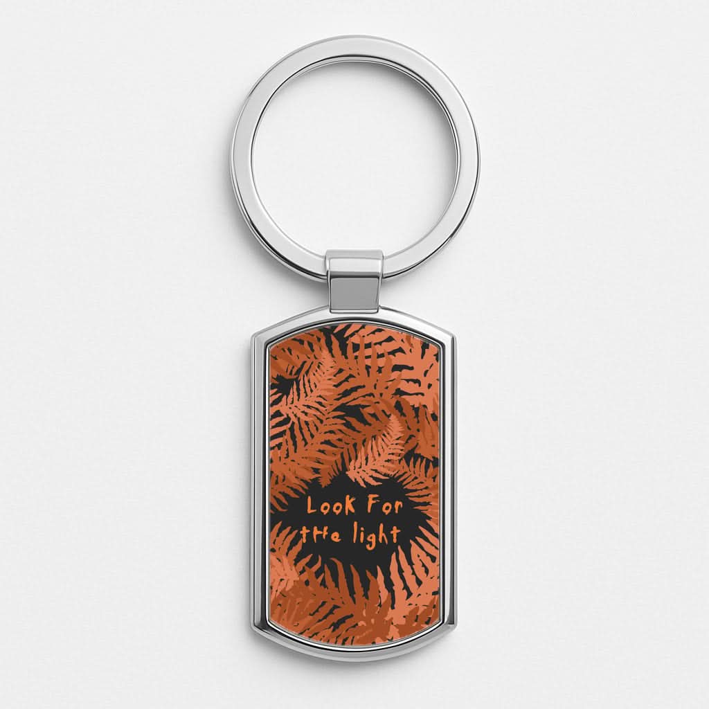Look For The Light Fern Pattern Luxury Keyring