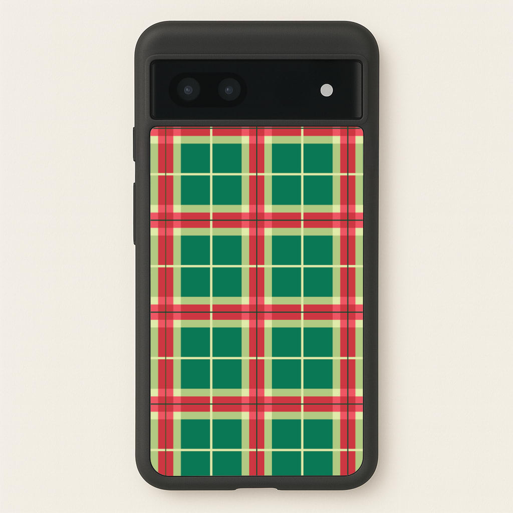 Red And Green Tartan II Christmas Pattern Google Pixel 6a Case