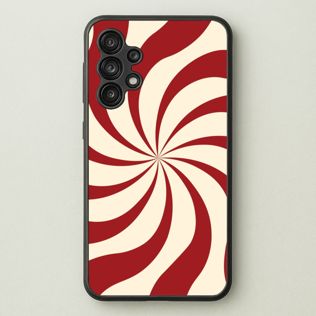 Peppermint Swirl Pattern Galaxy A13 Case