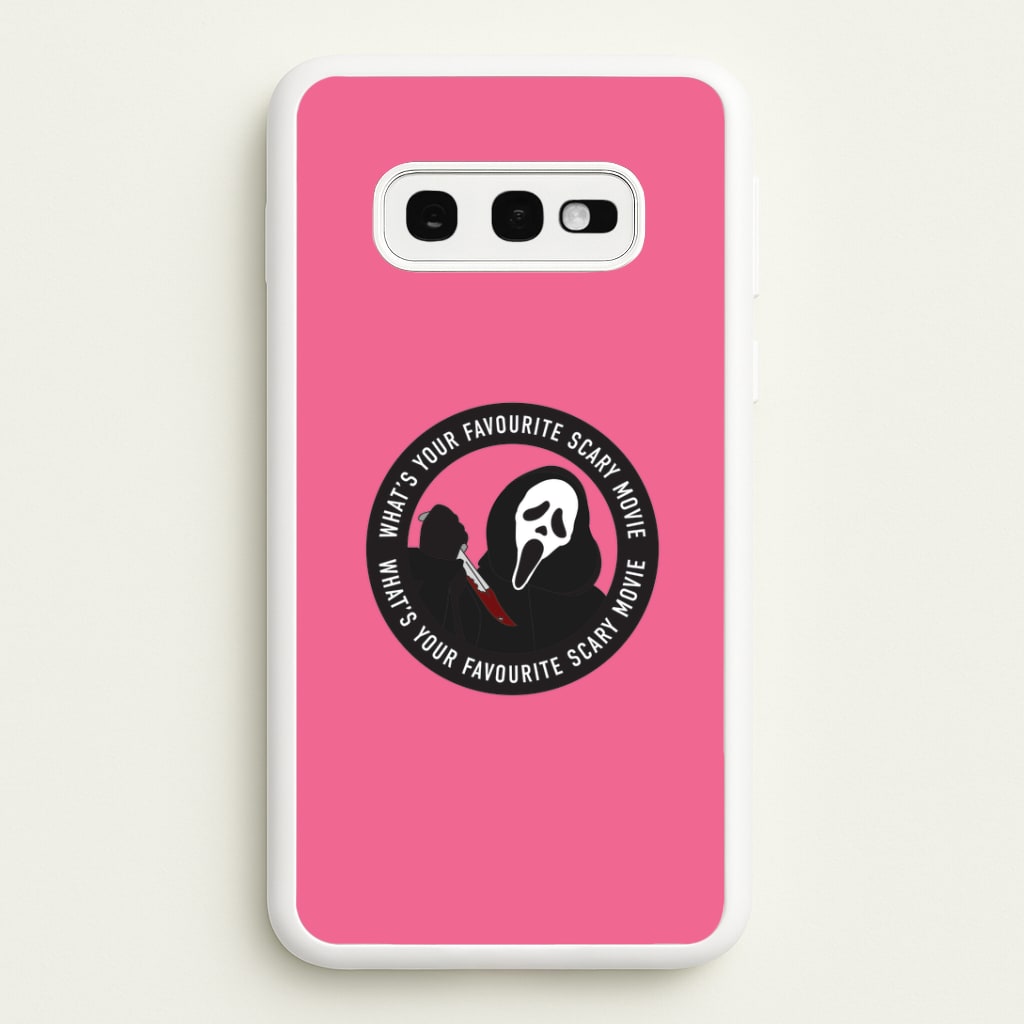 What's Your Favourite Scary Movie Badge Galaxy S10e Case