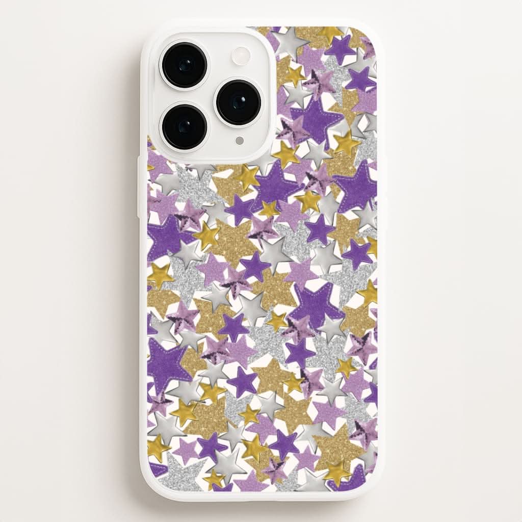 Mauve Stars Collage Phone Case for Apple iPhone, Samsung Galaxy, Huawei and Google Pixel