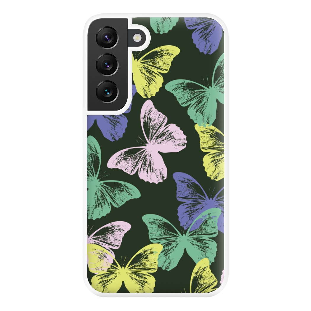 Colourful Butterfly Stamps Pattern Galaxy S22 Plus Case