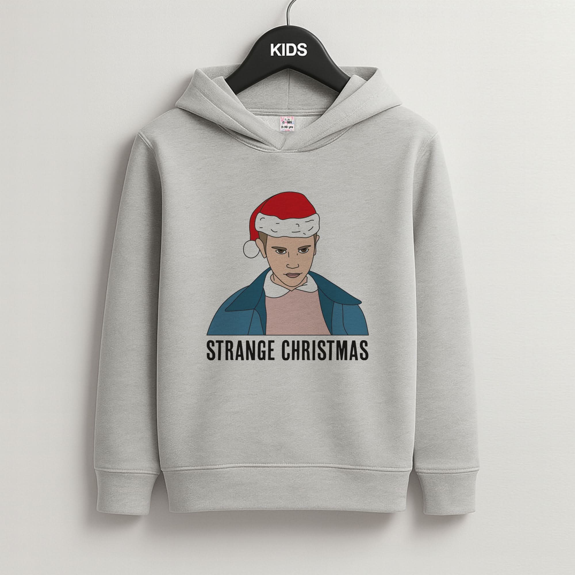 Strange Christmas Grey Kids Hoodie