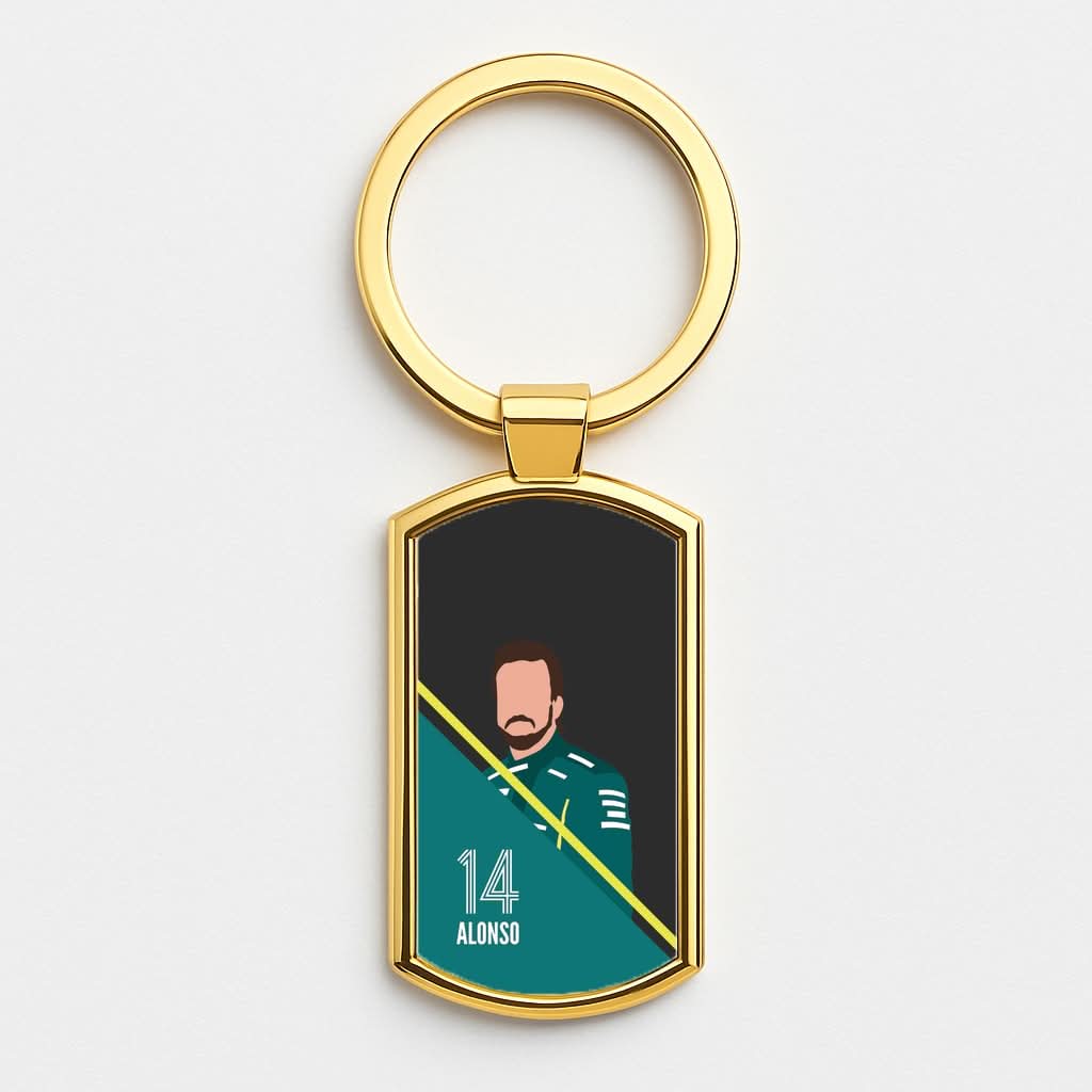 Alonso 2026 Gold Keyring